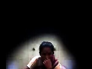 Tamil young lady mainly emotive bathroom50